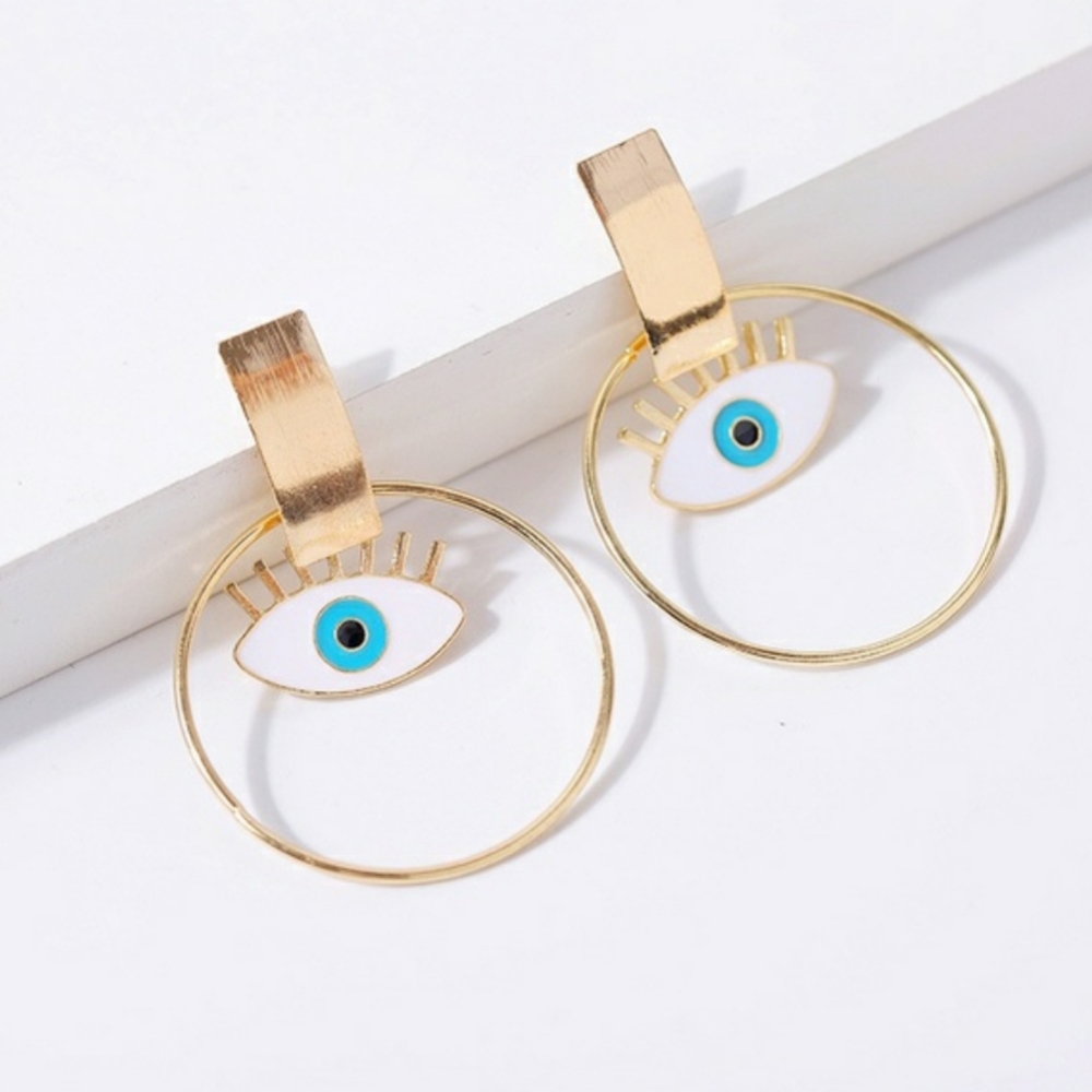 🧿Evil Eye Hoop Earrings🧿